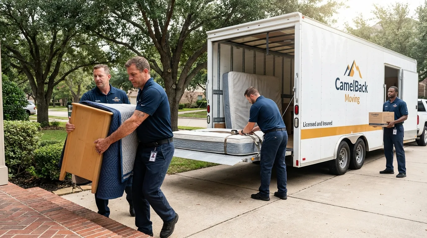 Crew loading residential truck for cross-state move from Ligonier, PA